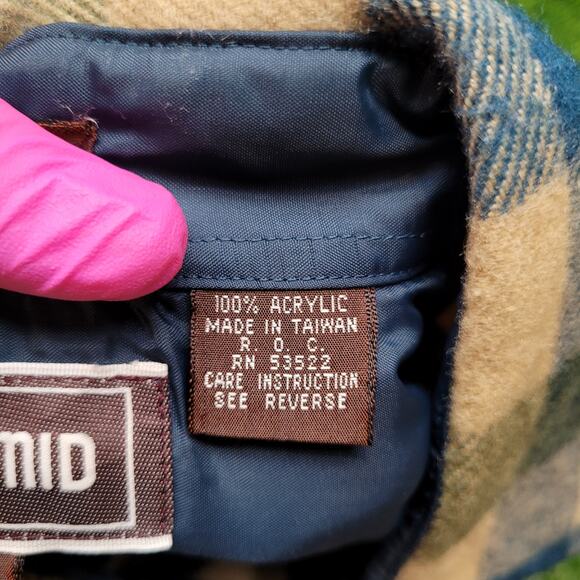 VTG 80s Pyramid Flannel Shirt Mens M Baggy Oversized Plaid Lined Yoke - Picture 6 of 6